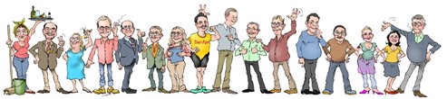 Gruppebillede tegning